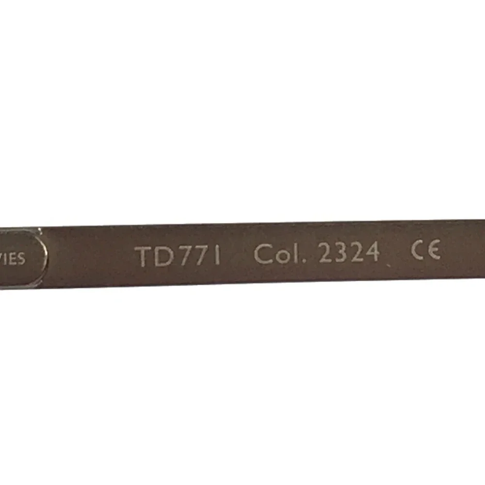 Tom Davies Eyeglasses Frames TD771 Col. 2324 Polished Brown Half Rim 53-18-135